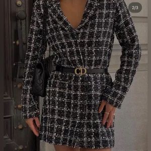 NWT Abercrombie & Fitch Large Tall Tweed Blazer Dress